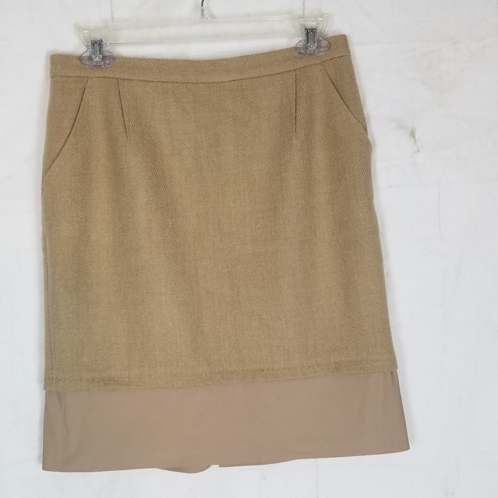 Bcbg maxazria tan wool  skirt